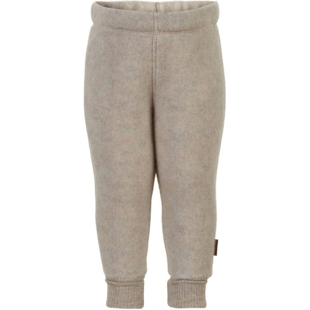 Þykkar ungbarna ullarbuxur - Melange Offwhite