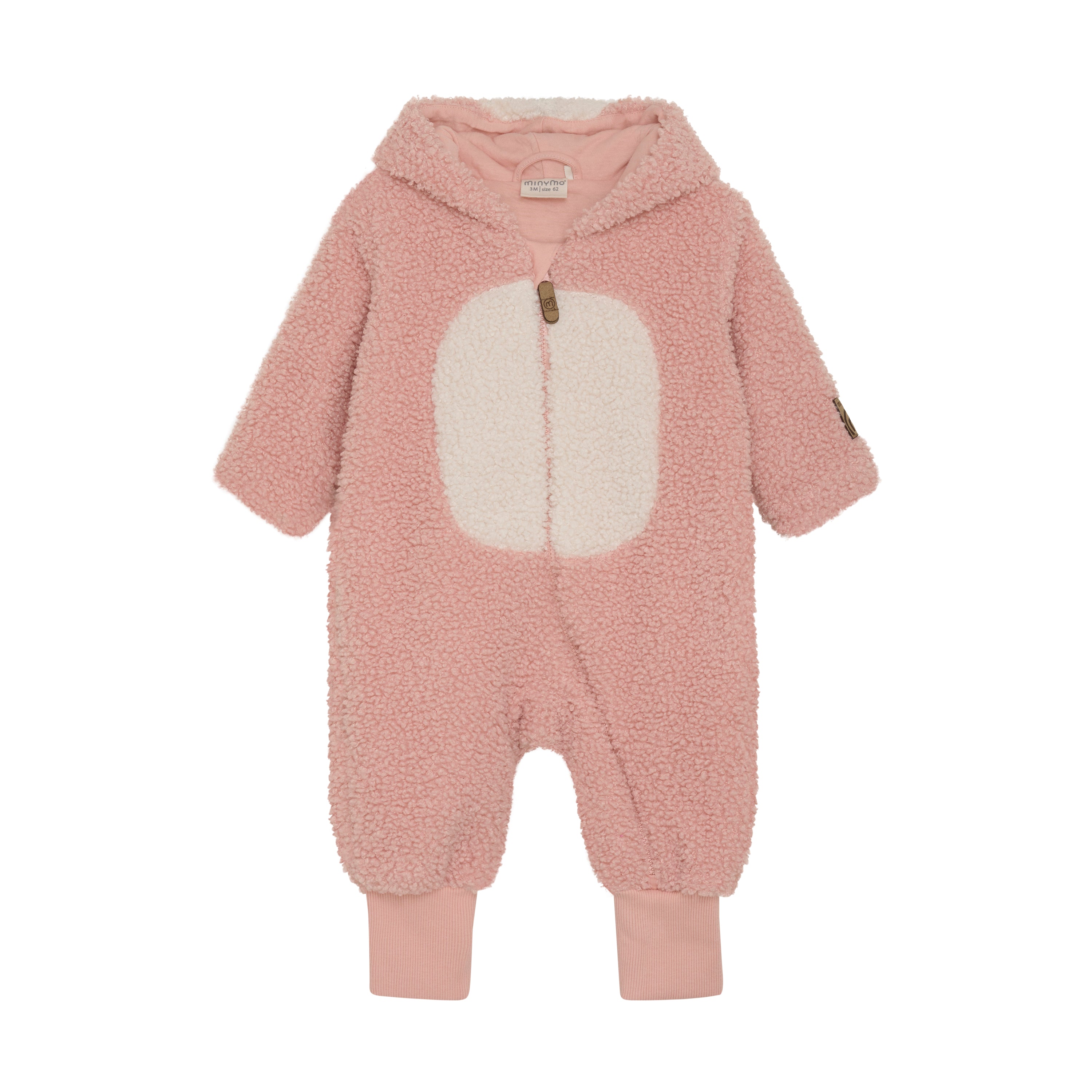 Flísgalli með bangsaeyrum - Peach Beige