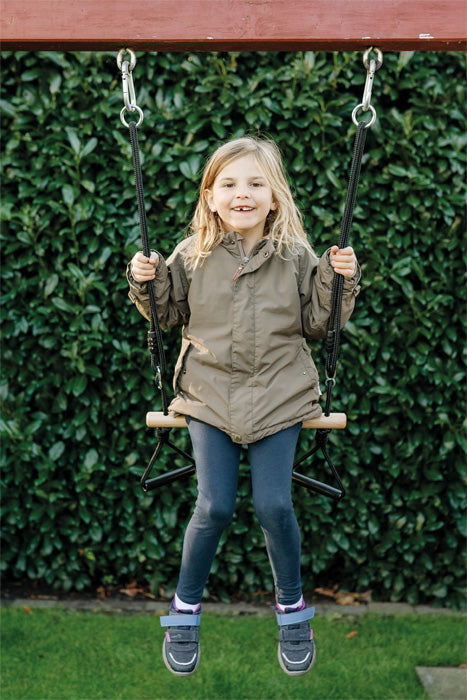 Trapeze róla með fimleikahringjum