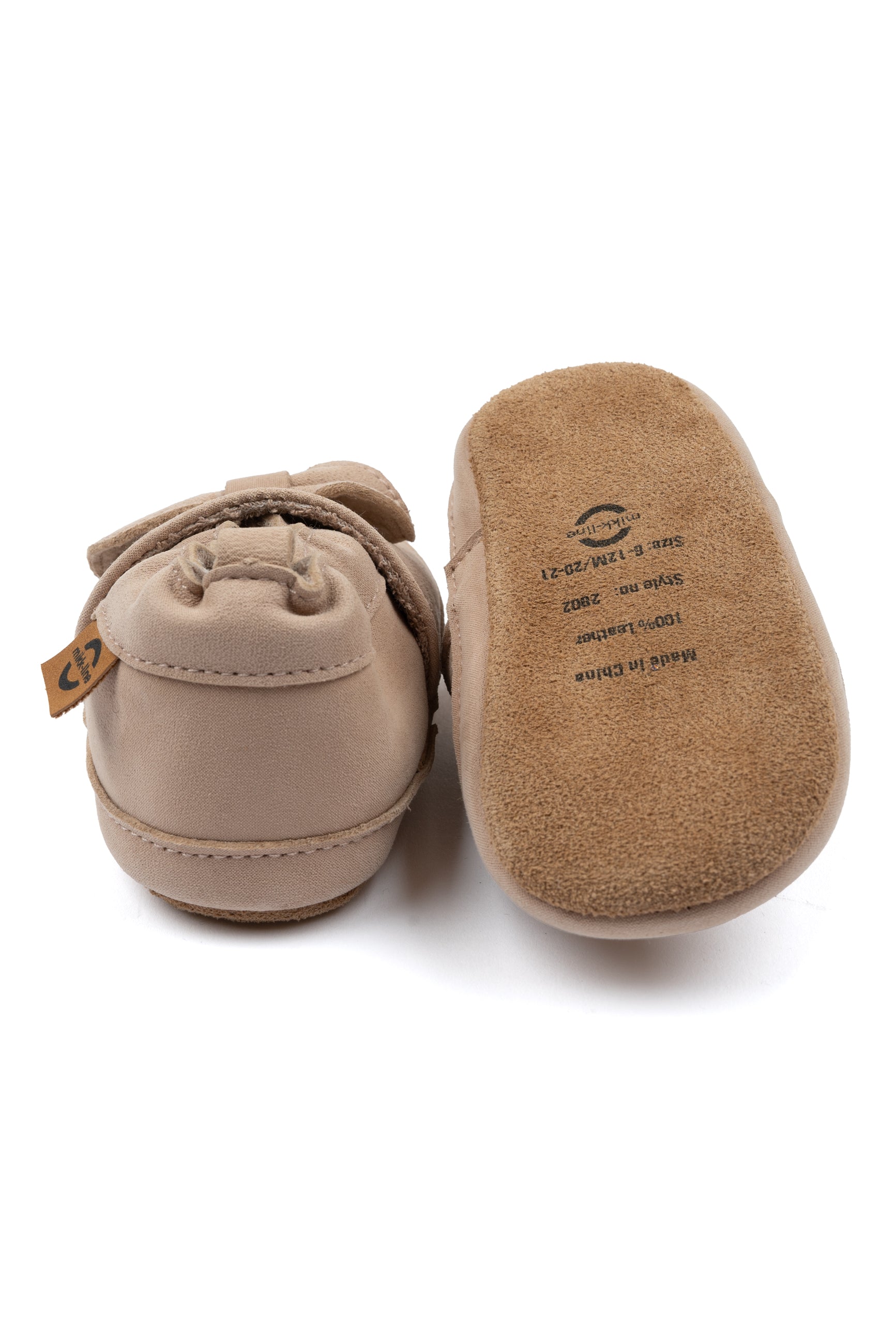 Mokkasínur með slaufu - Warm Taupe