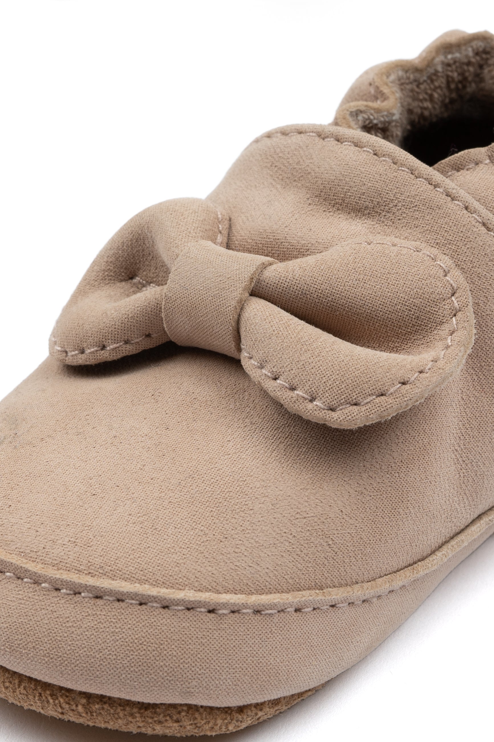 Mokkasínur með slaufu - Warm Taupe