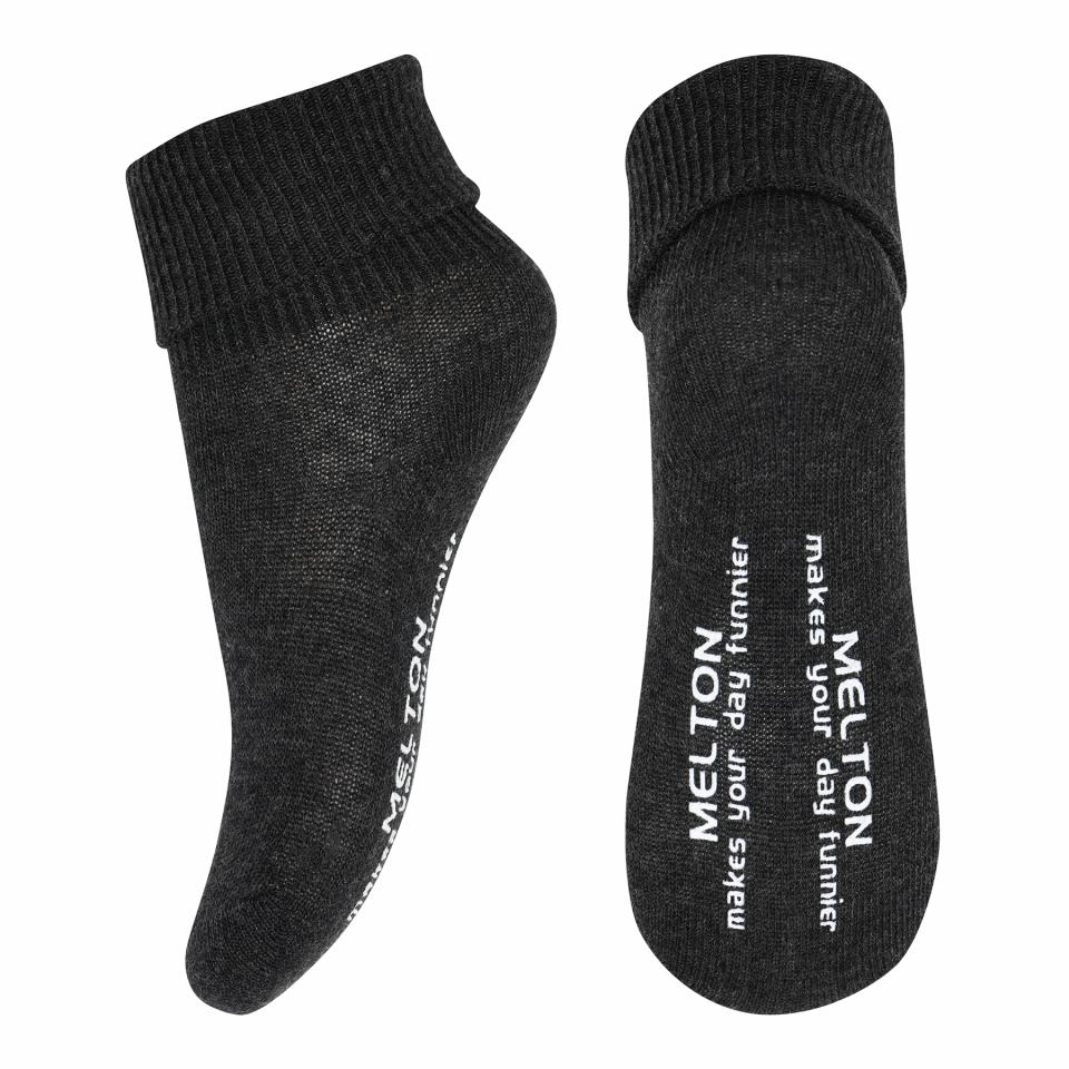Sokkar með stoppi - Dark Grey Melange