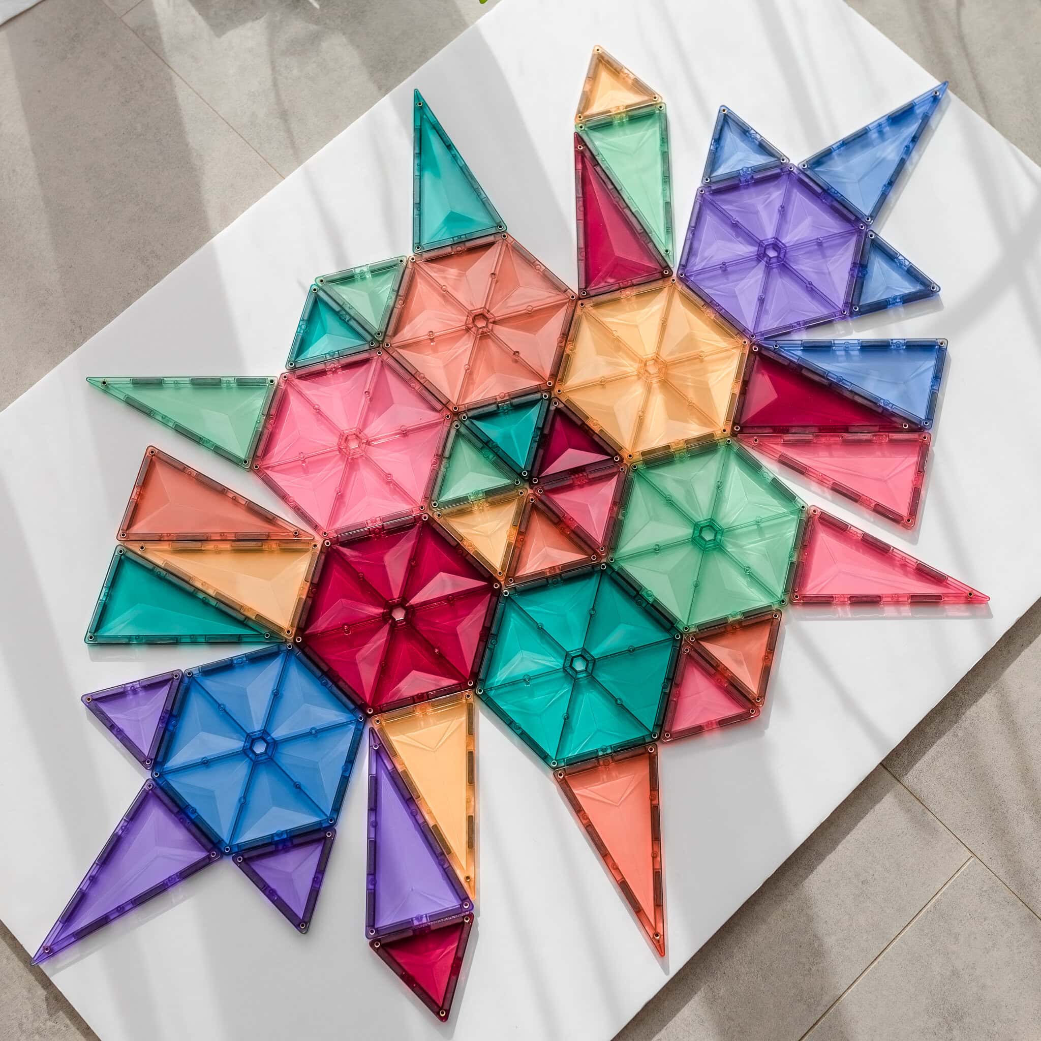 Pastel segulkubbar - Geometry pakki, 40 stk