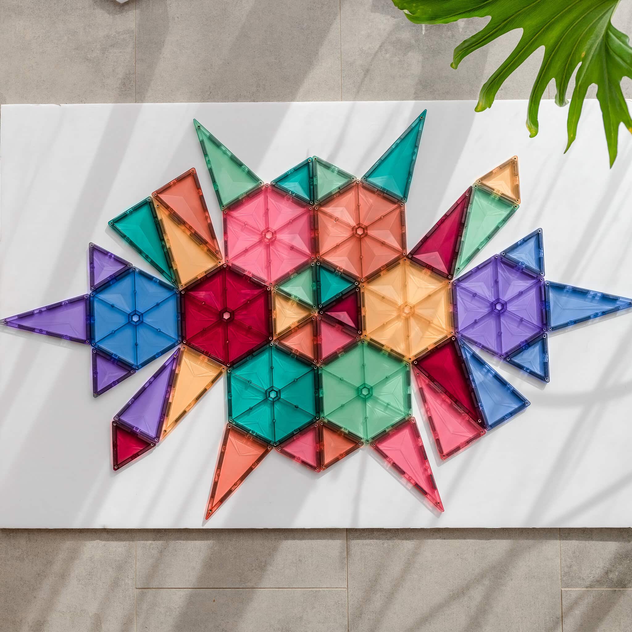 Pastel segulkubbar - Geometry pakki, 40 stk