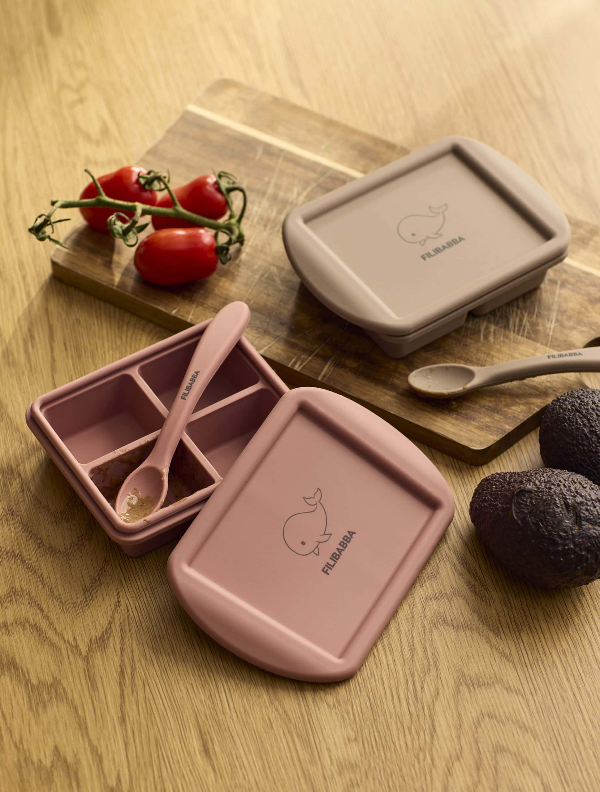 Frystibakki fyrir ungbarnamat, 2 stk - Rose Mix