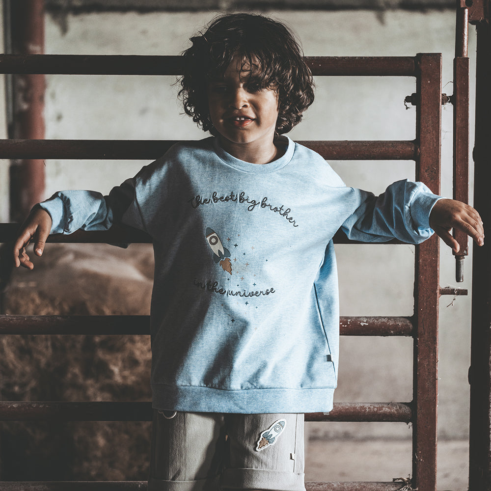 Big Brother peysa - Light Blue Melange