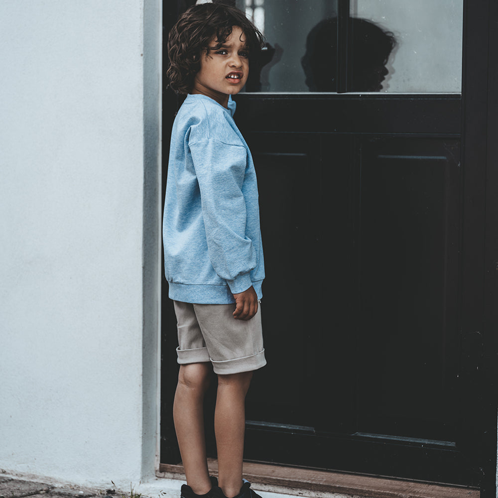 Little Brother peysa - Light Blue Melange