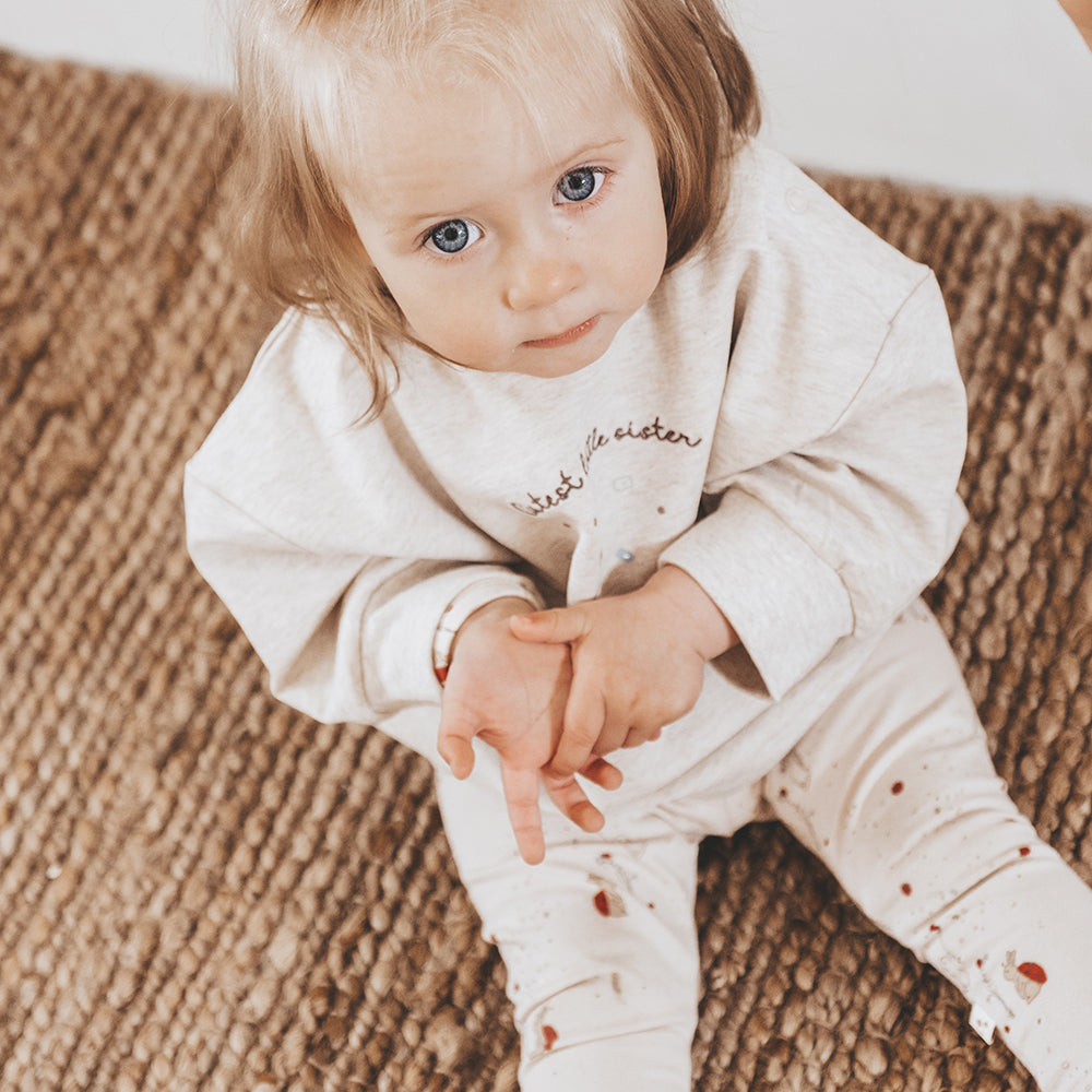 Little Sister peysa - Light Brown Melange