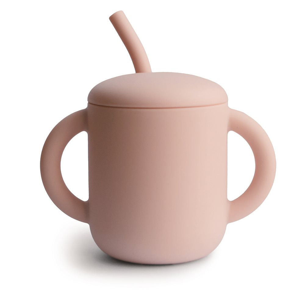 Sílikon kanna með röri - Blush