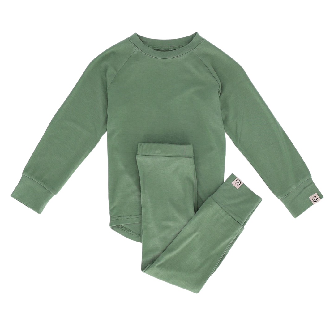 Bambus sett - Dusty Green