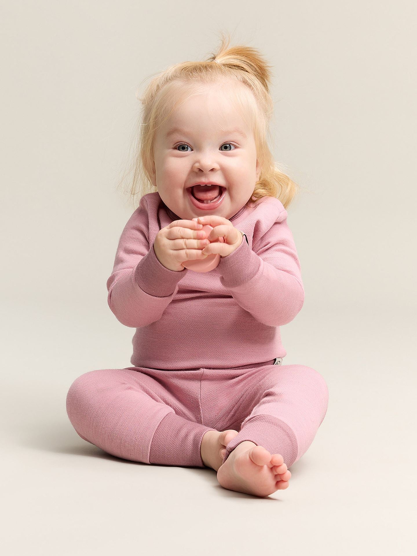 Grana ullar ungbarnabuxur - Dusty Rose