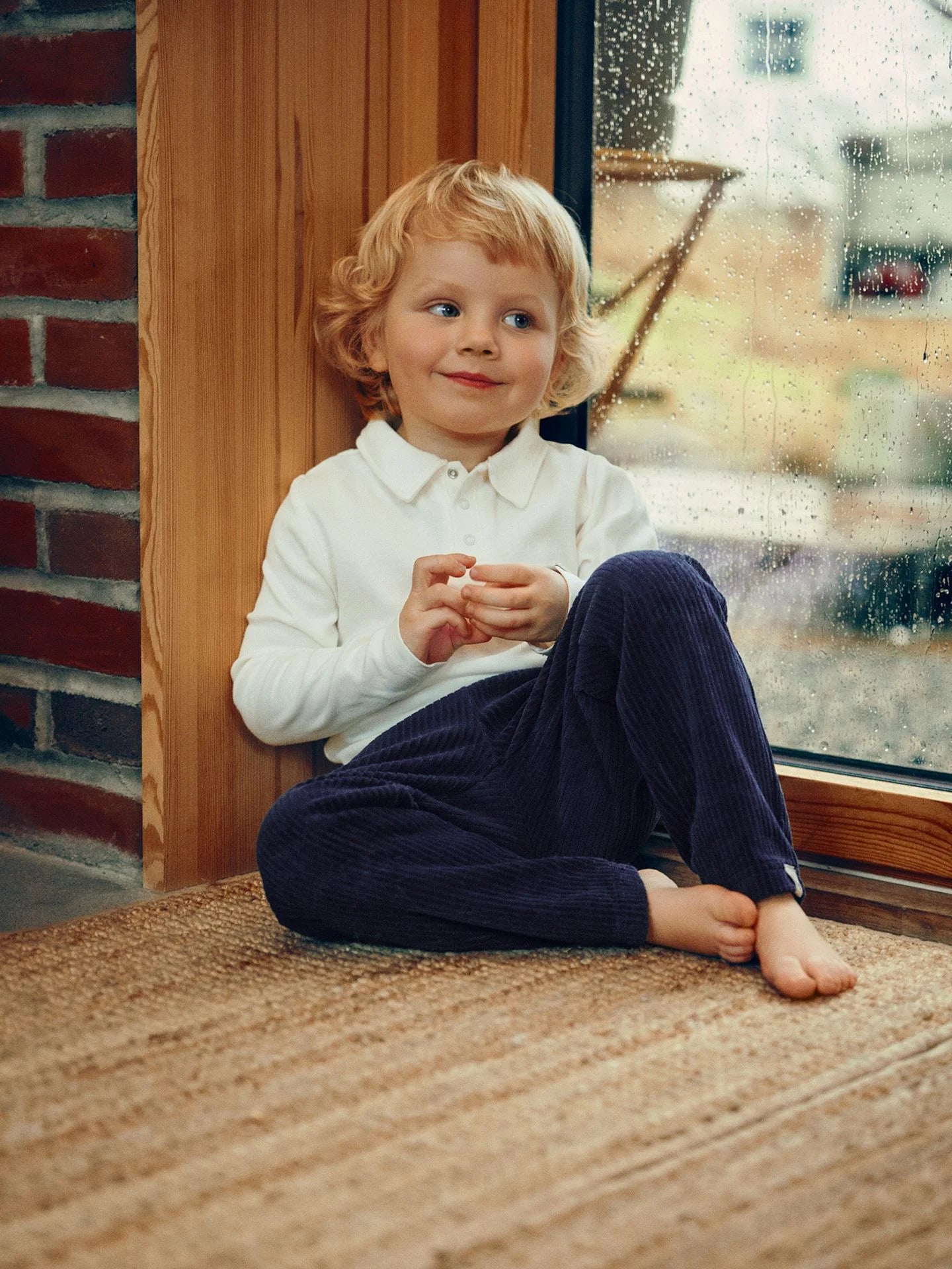 Rodo flauelsbuxur - Marine