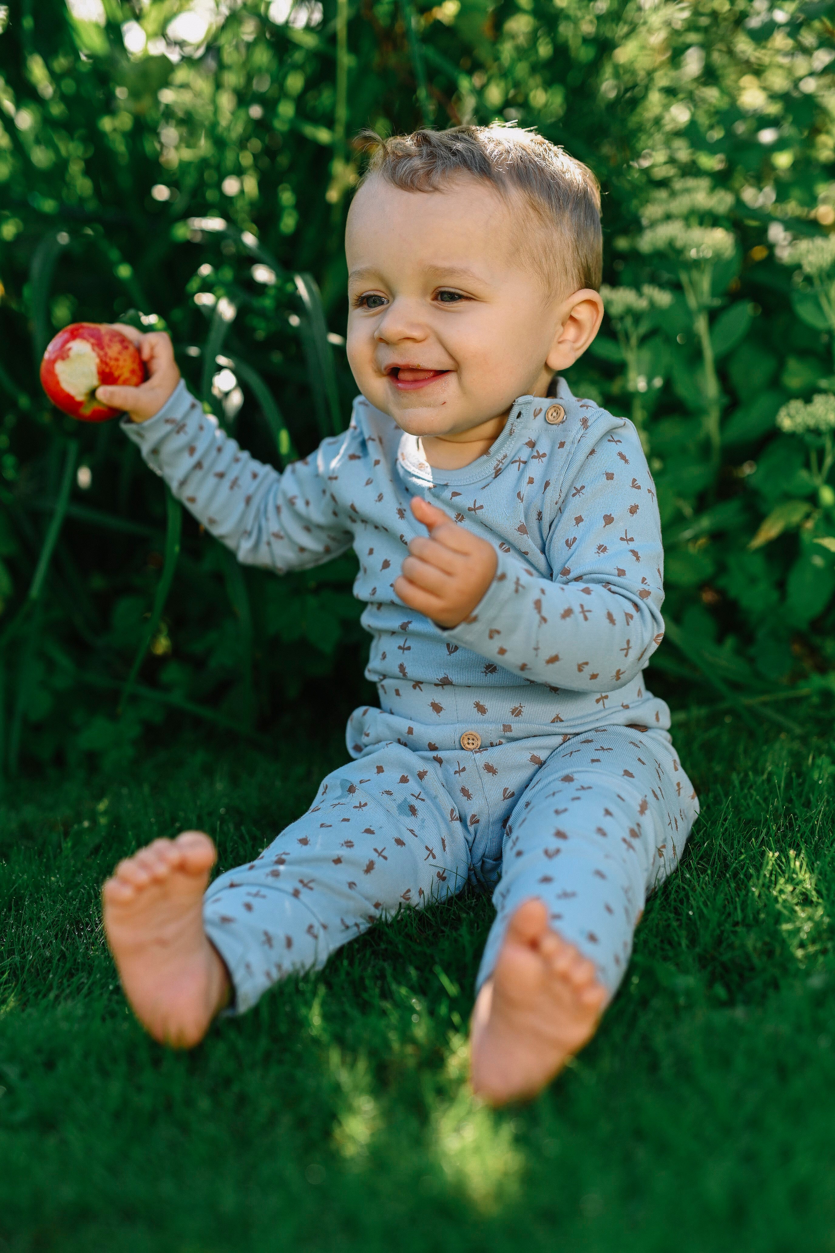 Villvette ungbarnabuxur - Blue Print