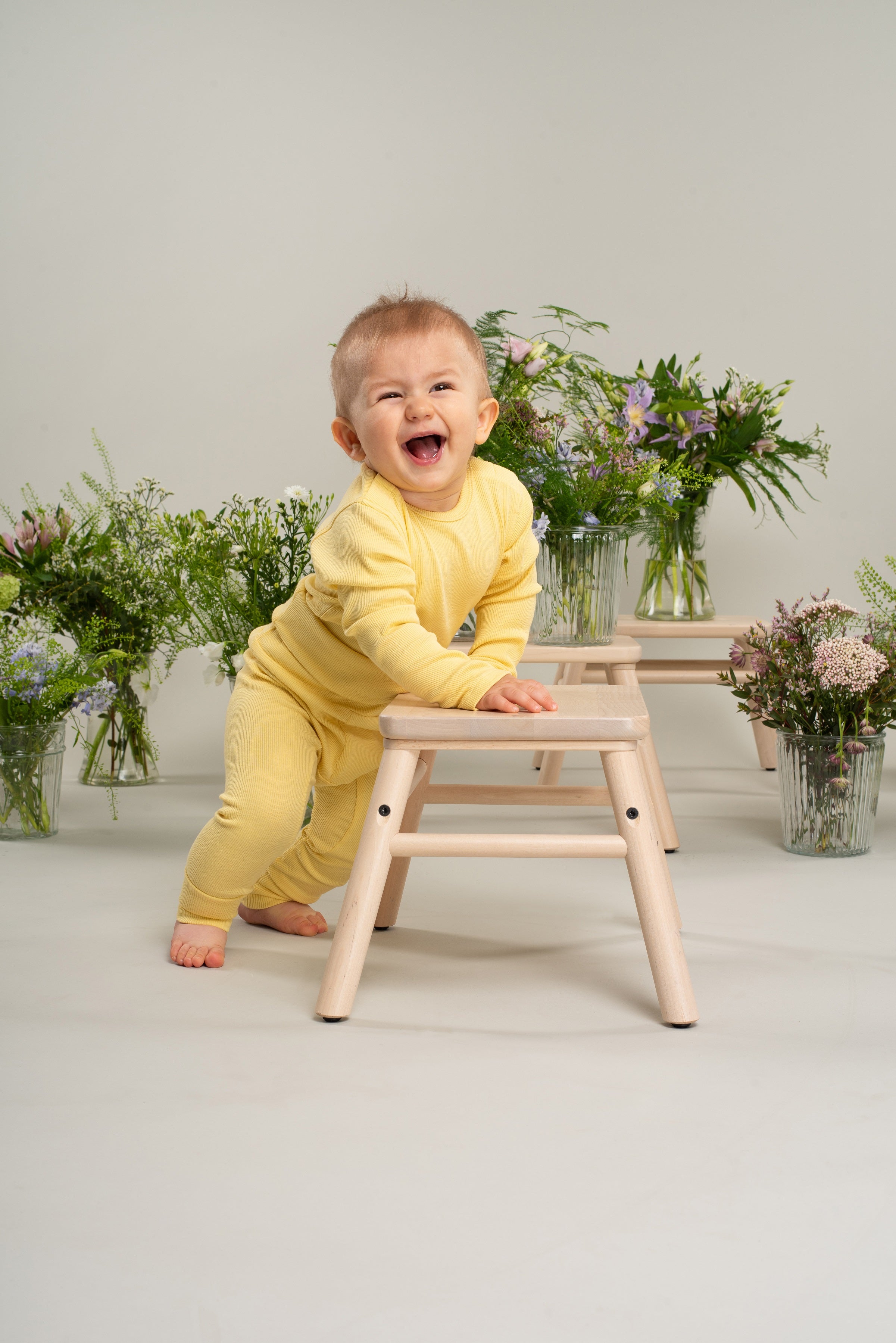 Svalen ungbarnabuxur - Light Yellow