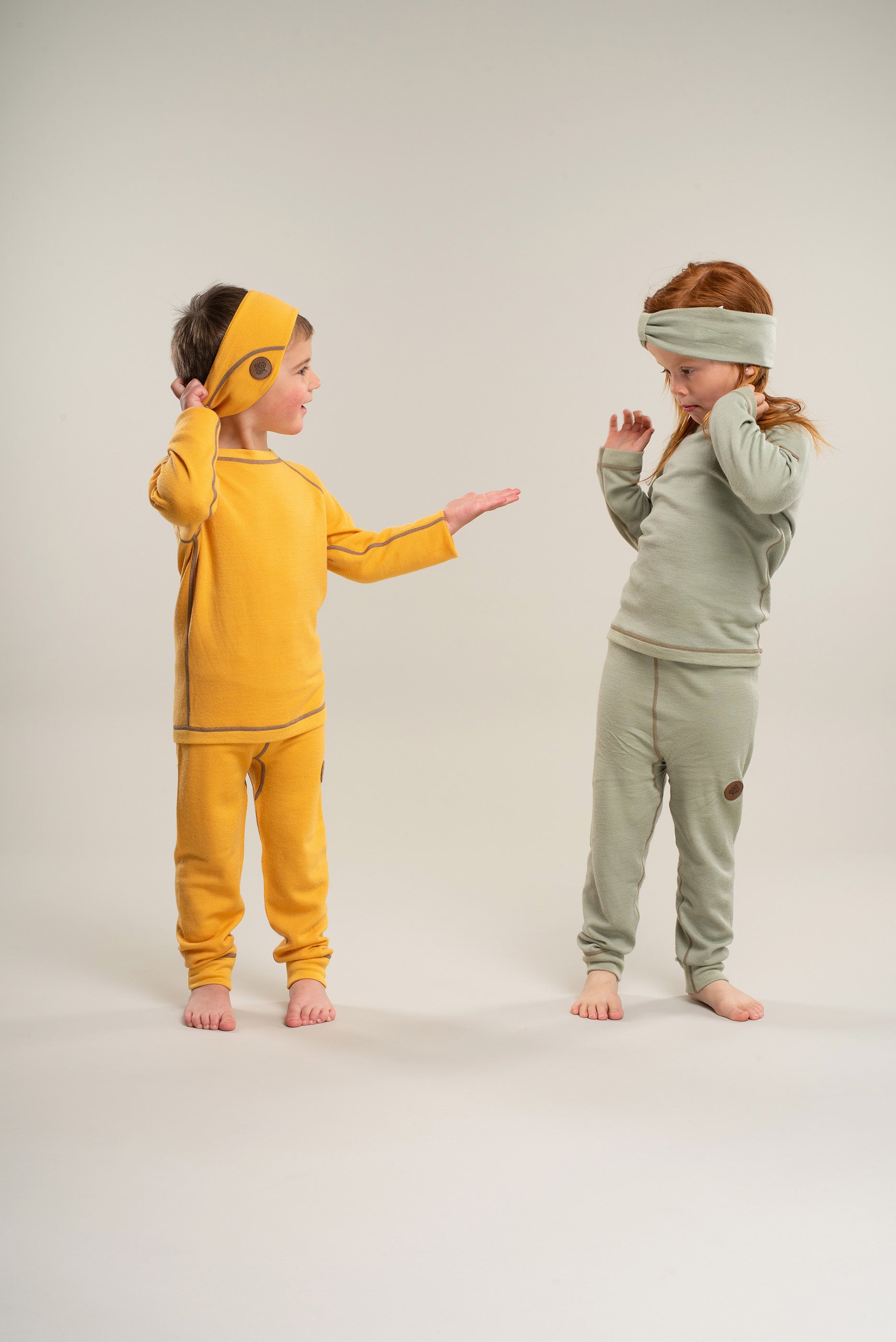 Gullull eyrnaband með slaufu - Light Green