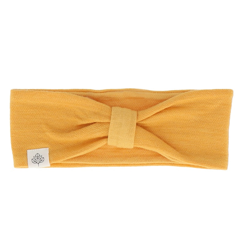 Gullull eyrnaband með slaufu - Yellow