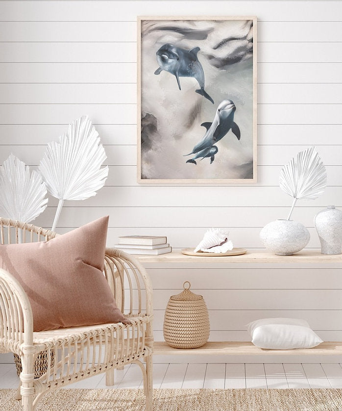 Veggspjald - Dolphins