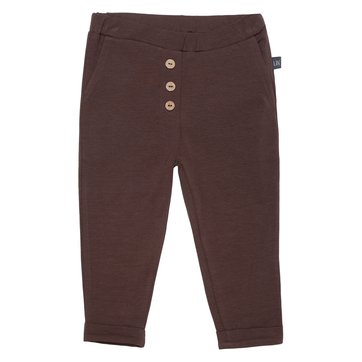 Malthe buxur með tölum - Dark Brown