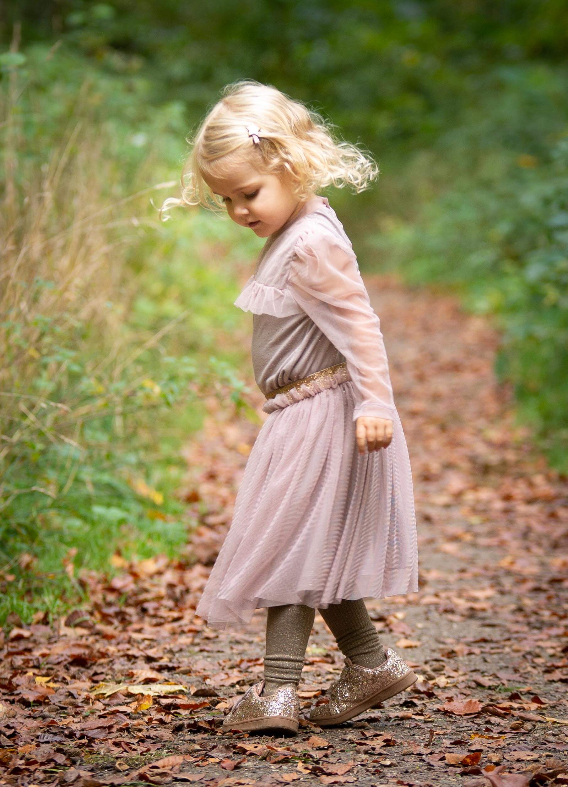 Zoe blússa með tjulli - Antique Purple