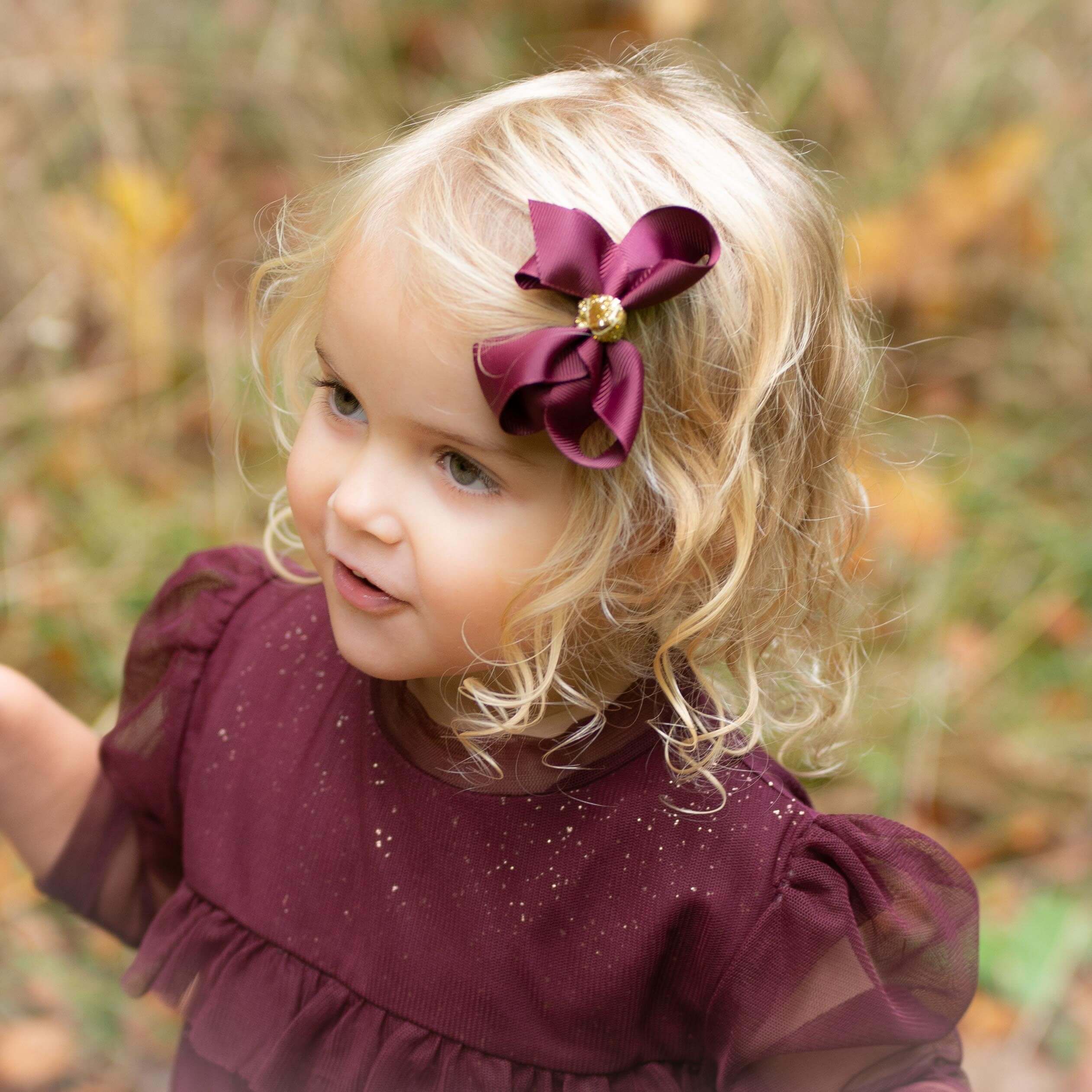 Zoe blússa með tjulli - Burgundy