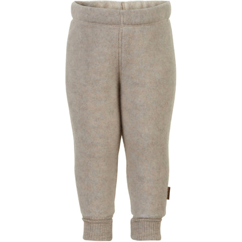 Þykkar ungbarna ullarbuxur - Melange Offwhite
