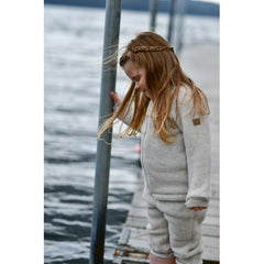 Þykk ungbarna ullarpeysa - Melange Offwhite