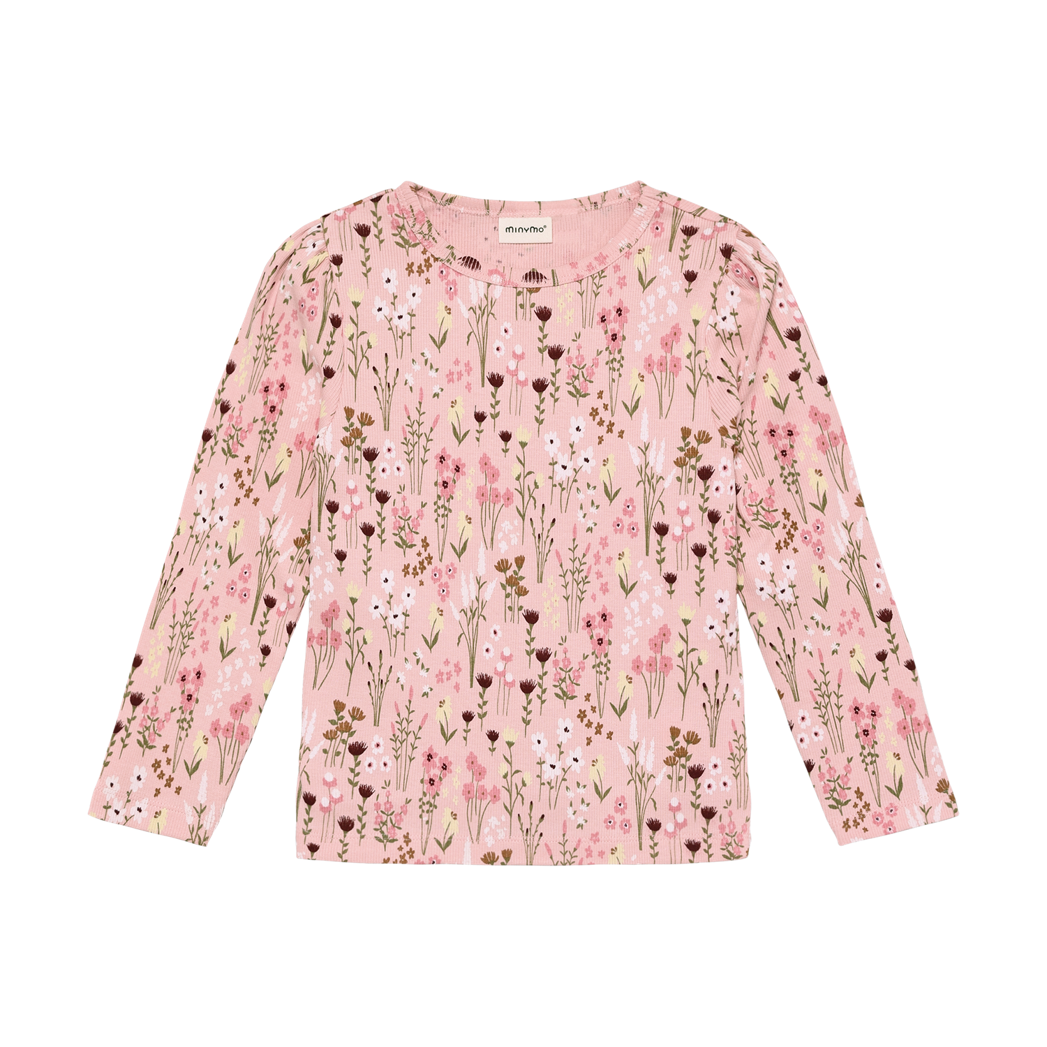 Langermabolur með blómamynstri - Silver Pink