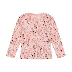 Langermabolur með blómamynstri - Silver Pink