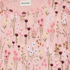 Langermabolur með blómamynstri - Silver Pink