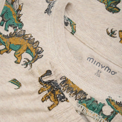 Náttföt með risaeðlum - Beige Melange