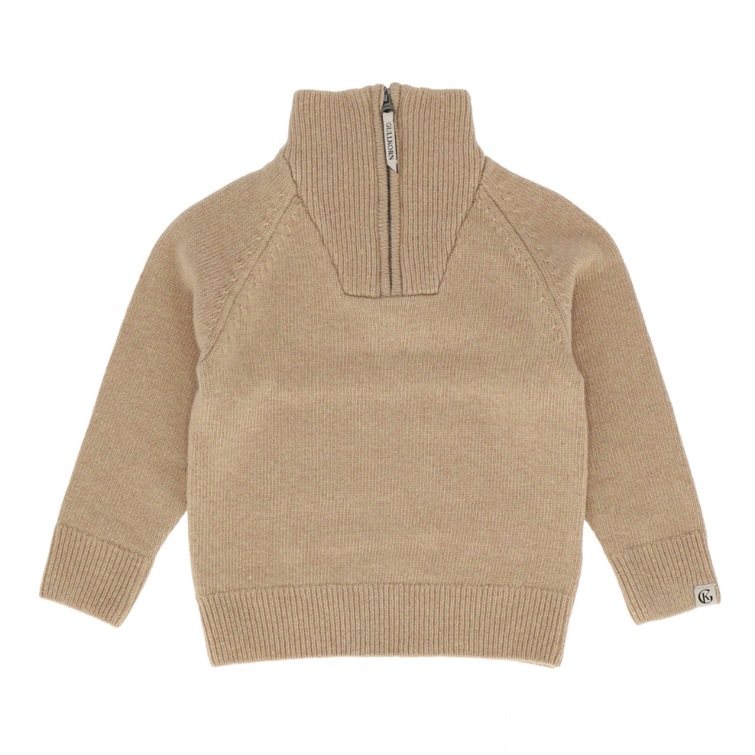 Þykk ullarpeysa - Dark Beige