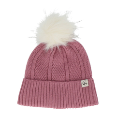 Ullarhúfa með dúski - Dusty Rose