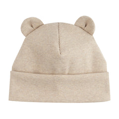 Beanie húfa með bangsaeyrum - Nude Melange