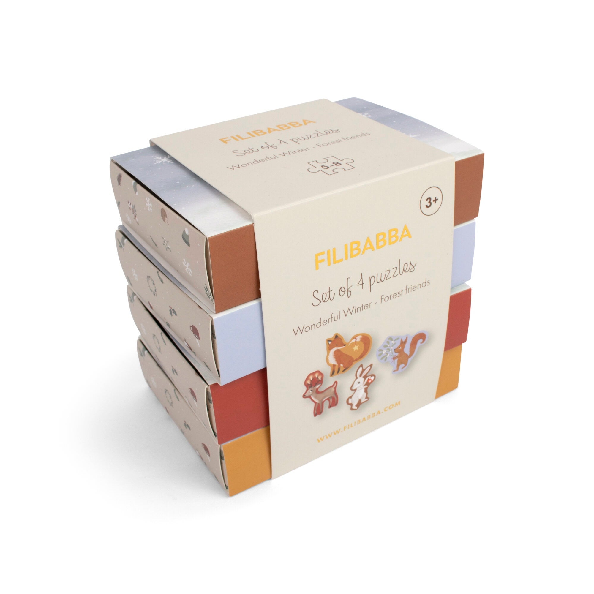 Sett af 4 púslum - Wonderful Winter