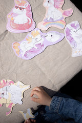 Sett með 7 púslum - Unicorn