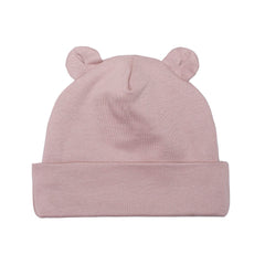 Beanie húfa með bangsaeyrum - Dusty Pink