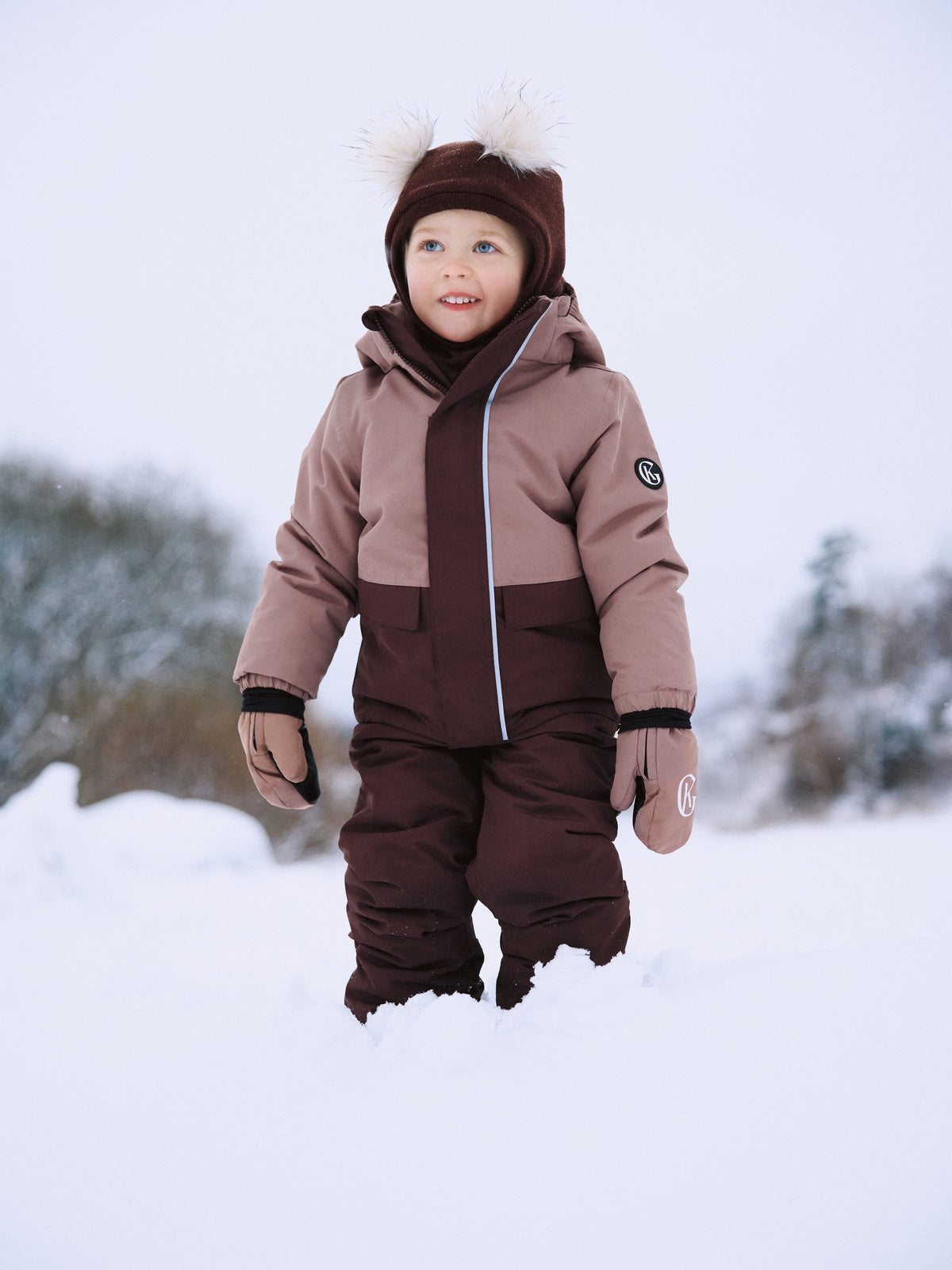 Ullarlambhúshetta með dúskum - Brown