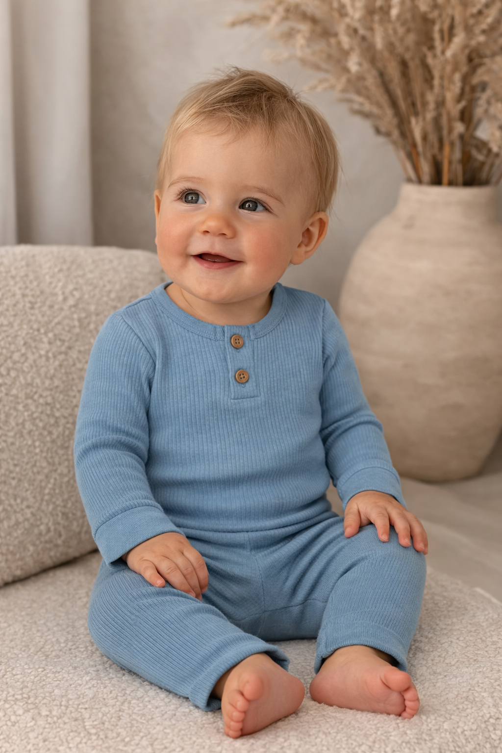 Rib samfella - Blue Shadow