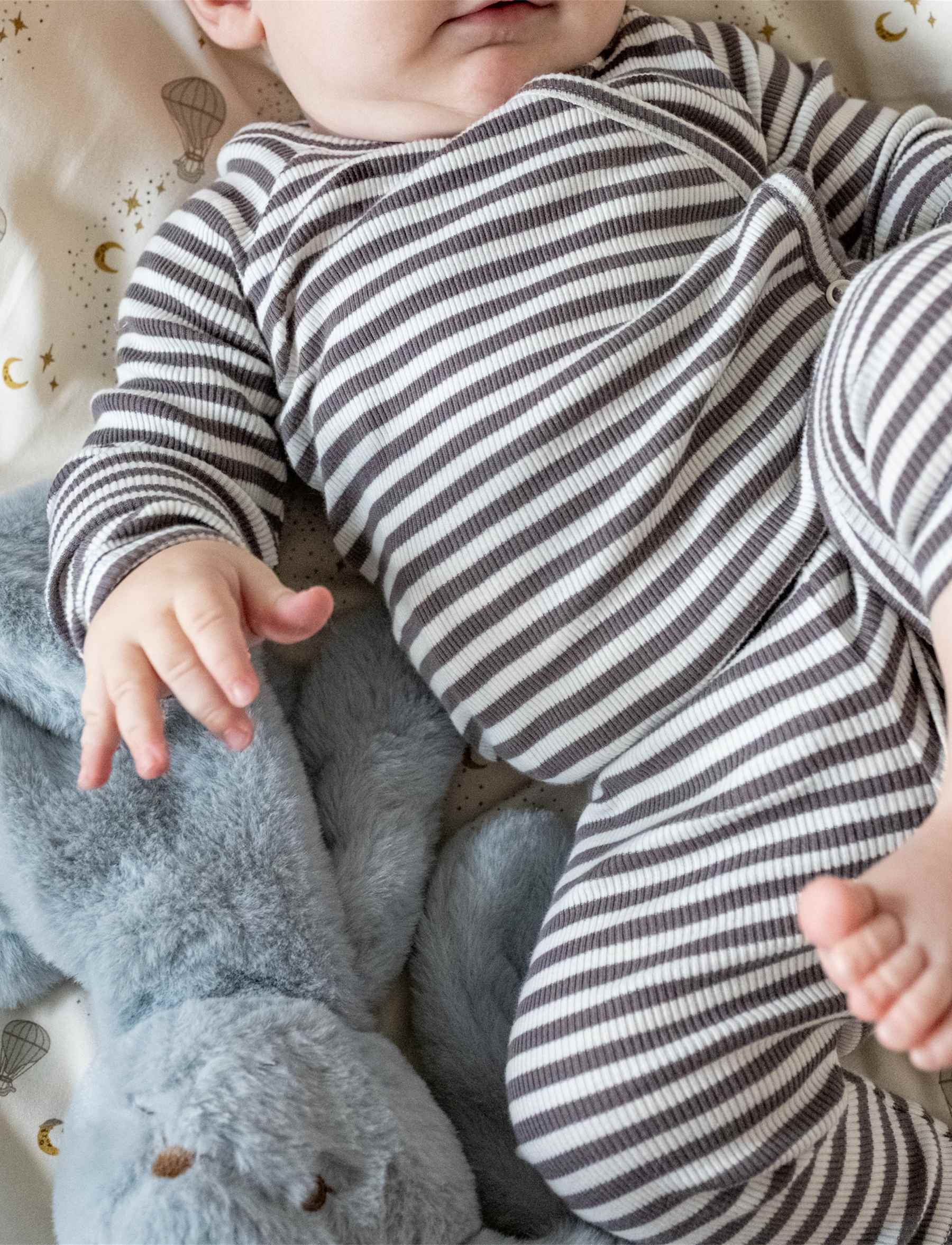Juma samfellur, 2 í pakka - Dark Grey Stripe