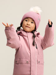 Ullarhúfa með dúski - Dusty Rose