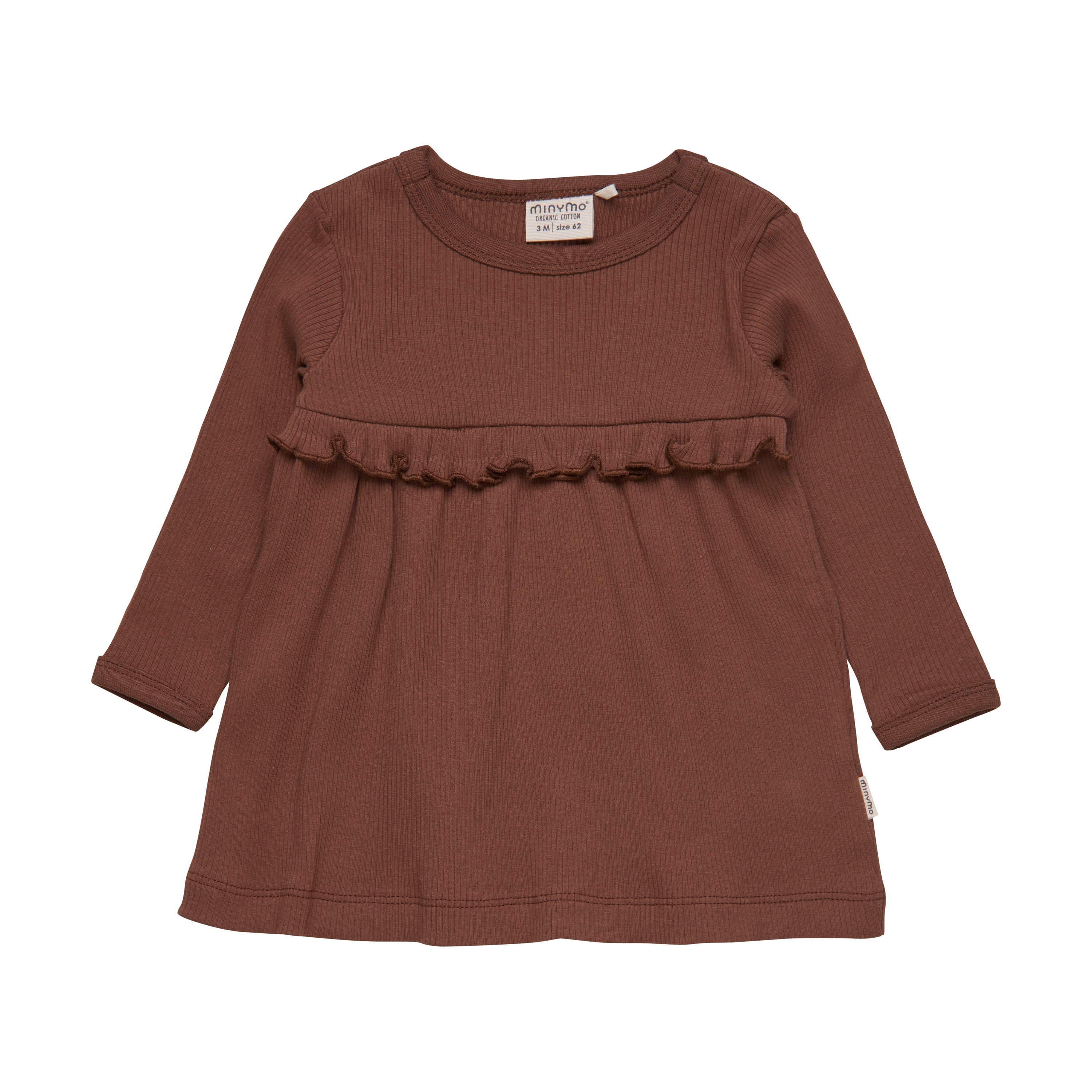 Rib ungbarnakjóll - Cocoa Brown