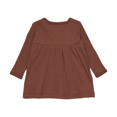 Rib ungbarnakjóll - Cocoa Brown