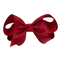 Glimmer satín hárslaufa - rauð