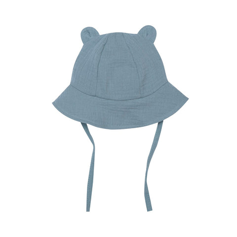 Muslin sólhattur með bangsaeyrum - Mint