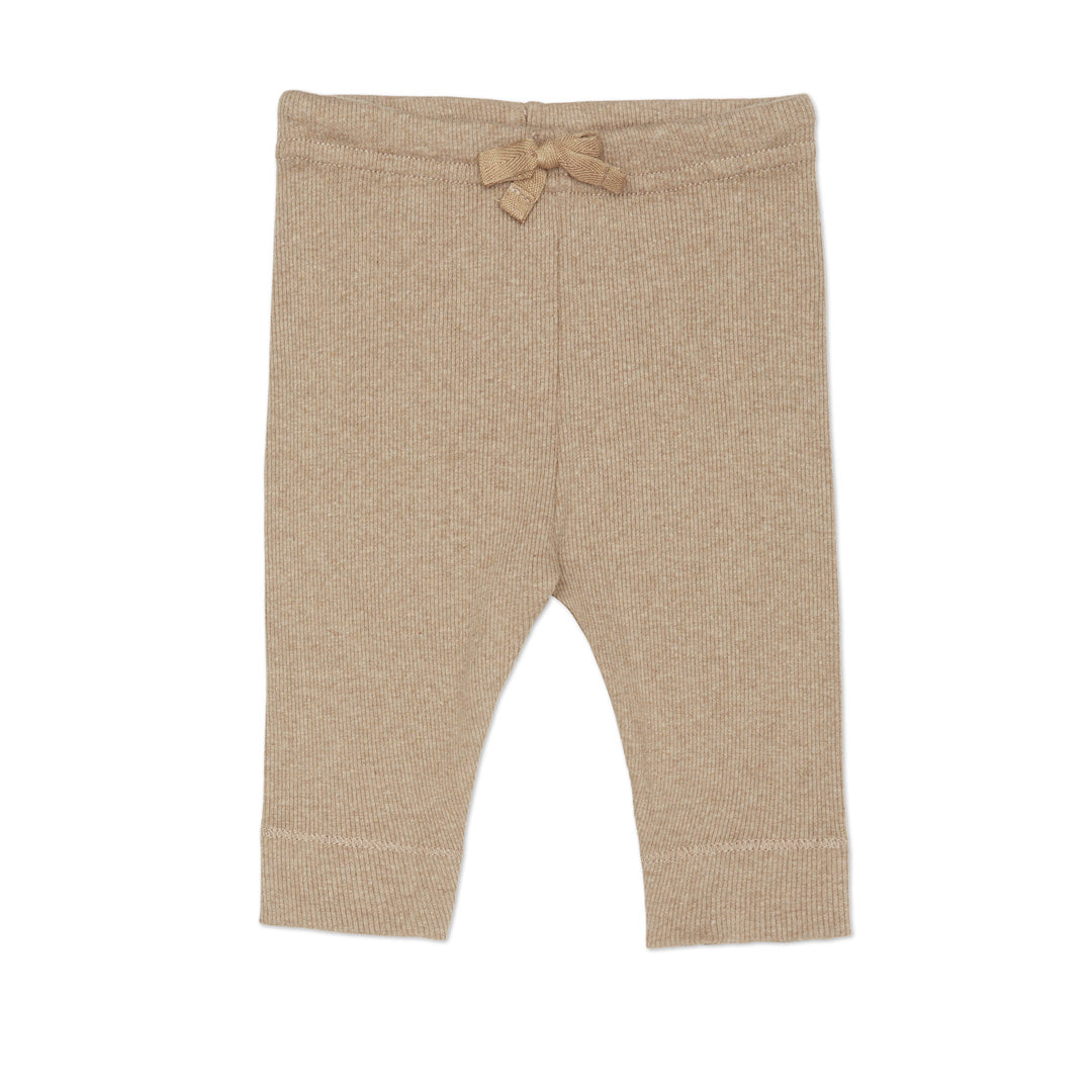 Rib ungbarnabuxur - Dark Brown Melange