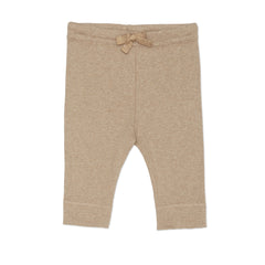 Rib ungbarnabuxur - Dark Brown Melange