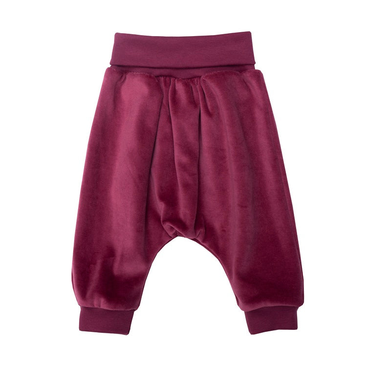 Velúr ungbarnabuxur - Renaissance Rose